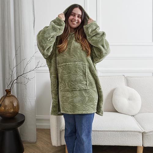 Sweat Plaid Couverture Vert, Idée Cadeau Cocooning Idéale - 6