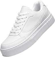 Tênis Feminino Plataforma Casual, Leve, Neutro e Básico, Branco