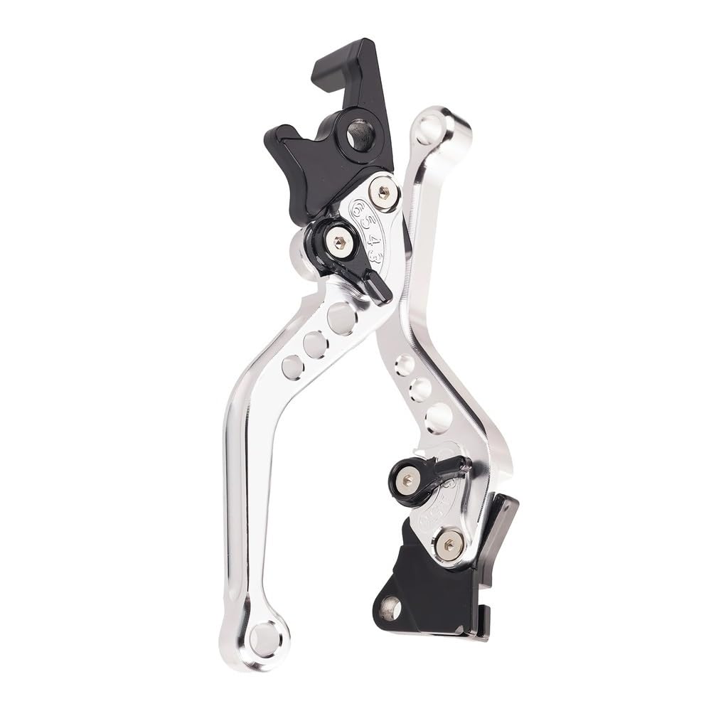 Yuegtik Motorcycle Universal Modified Adjustable Brake Clutch Levers Lever Handlebar Clutch Lever