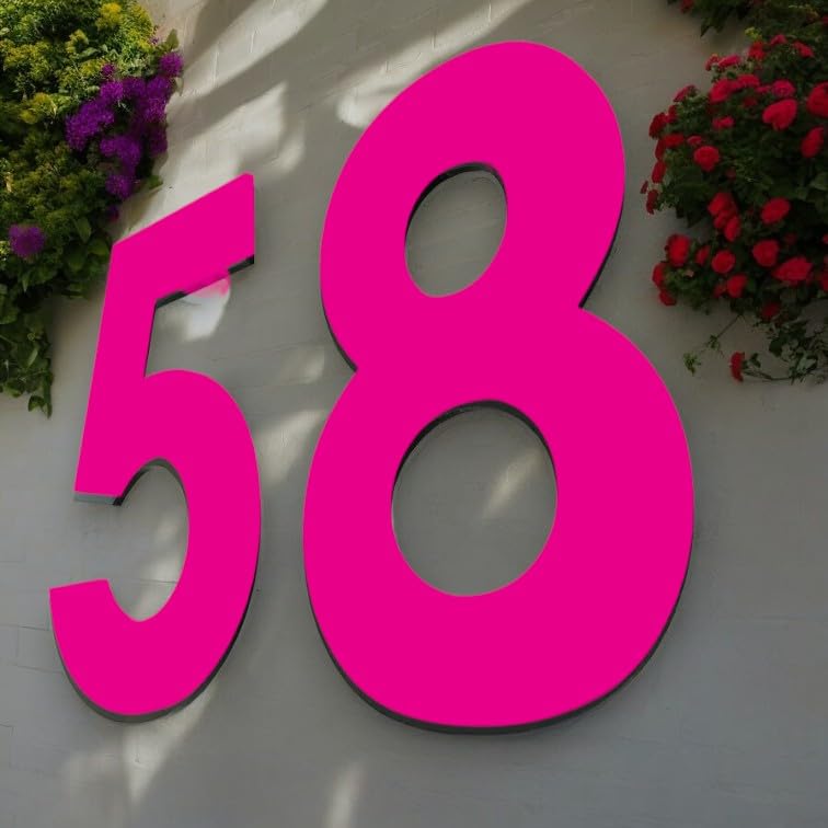 Gloss Coloured Floating House Numbers, Shop Signs, Office Signs, House Number Plaques