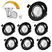 Bojim Spot Led Encastrable Dimmable Noir, 6x GU10 Plafonnier Encastré 6W 220V Blanc Naturel 4500K 600LM Luminaires Encastrés 82Ra, Lumière du jour IP20 Spot de plafond Orientable 120°d’éclairage