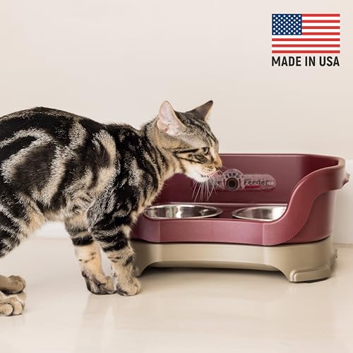Neater Pet Brands Feeder Deluxe for Cats - Cranberry (200) - Thumbnail 2