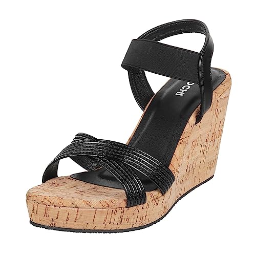 Image of Mochi Women Wedge High Heel Fashion Sandal