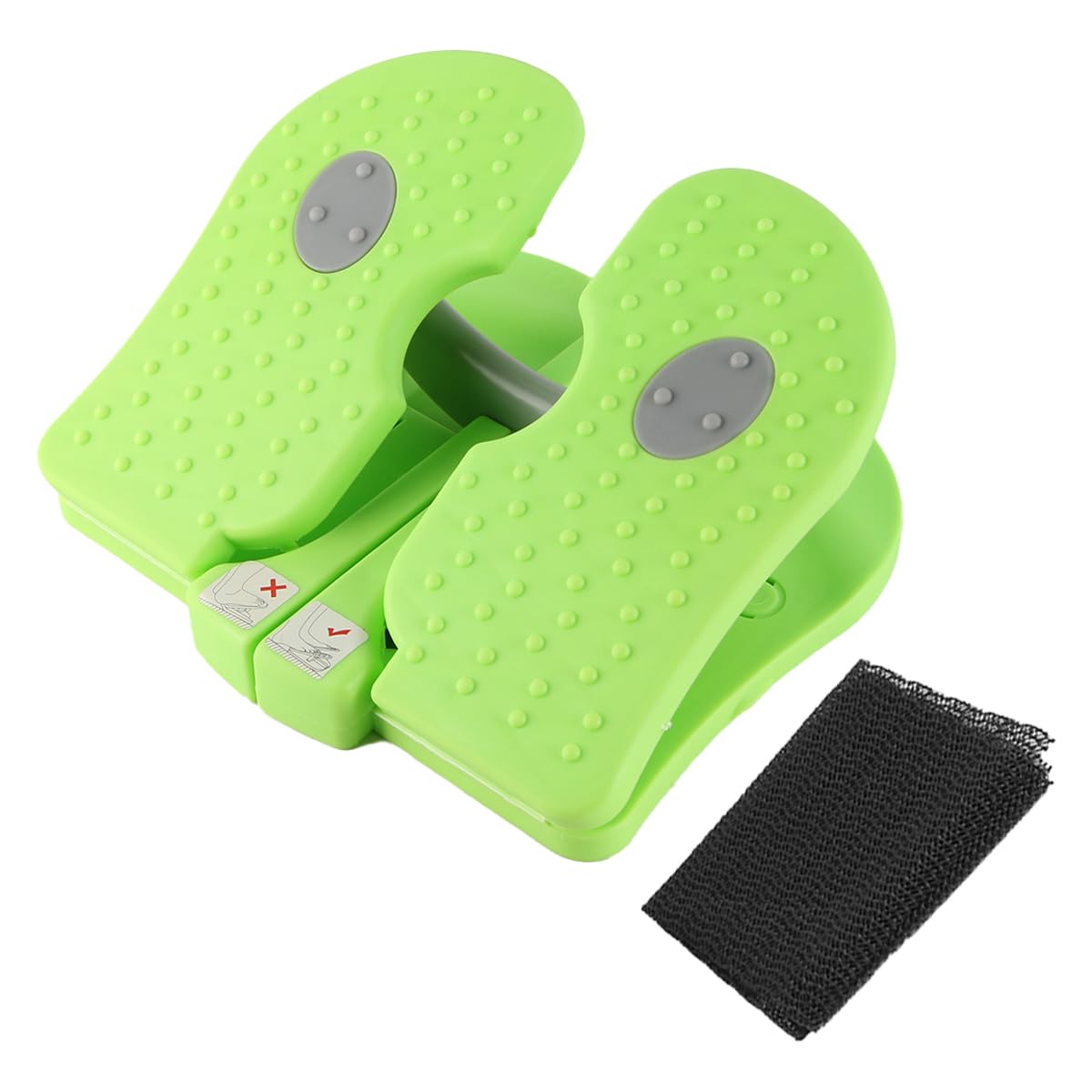 Laroal Foot Pedaler Mini Stepper Fitness Equipment Under Desk Home Office Portable Workout Tool with Non-Slip Mat Green for Home Gym Travel Desk Use