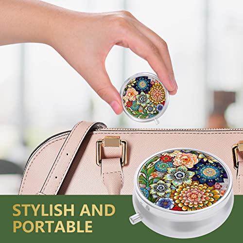 Image of Pill Box, Small Pill Case for Purse & Pocket, Travel Medicine Organizer | Cute Travel Medicine Organizer, Portable Medicine Container Holder to Hold Vitamins, Medication, Fish Oil & Supplement