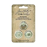 Mini Hardware by Tim Holtz Idea-ology, Antique Nickel Finish, Approximately 7/8 Inch Each, 3 Knobs (TH93571)