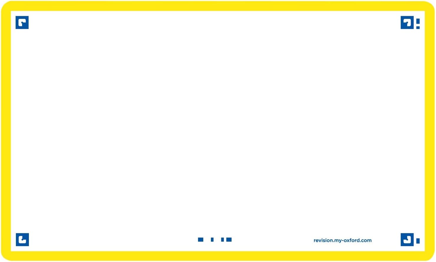 Flash Cards by Oxford, Blank with Yellow Frame, Pack of 80 Cards, 7.5x12.5cm Size 400133895