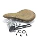 13" Brown Motorcycle Leather Driver Seat Cushion for Harley Davidson Sportster Chopper Bobber