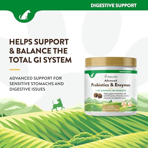 NaturVet Advanced Probiotics & Enzymes Plus Vet Strength PB6 Probiotic for Dogs, 120 ct Soft Chews, Made in USA - Image 3