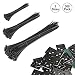 Cable Zip Ties,300 Pack 6+8+10-Inch Heavy Duty Self-Locking Nylon Cabel Ties with 50 Adhesive Backed Cable Mounts, Black