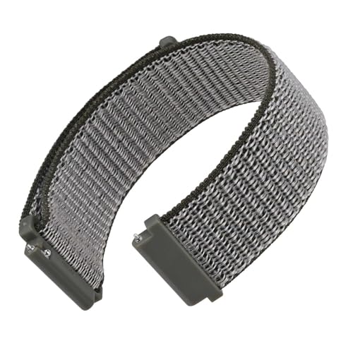 WOCCI 22mm Adjustable Nylon Watch Band, Quick Release Sport Loop Strap (Grey)
