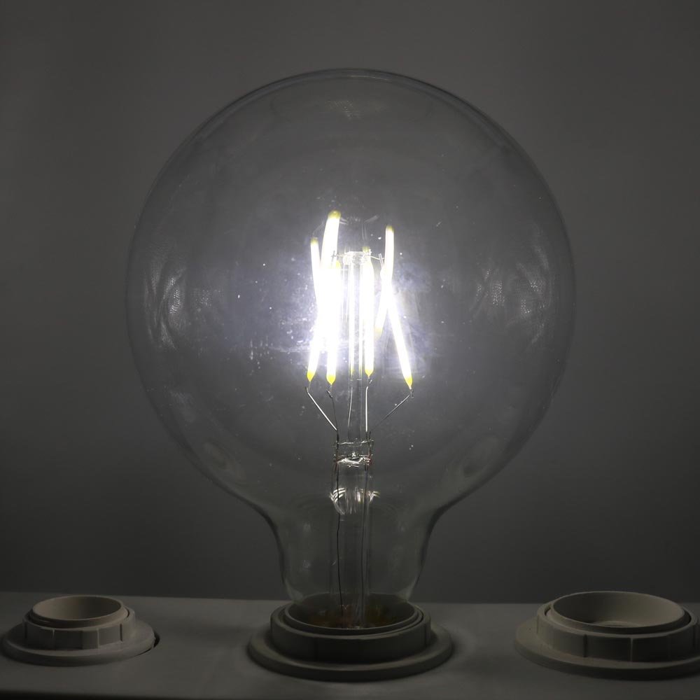 5 sztuk 4 W G125 E27 LED kulka nitkowa zimna biel 6000 K śruba Edisona 125 mm LED antyczna żarówka 30 W zamiennik żarówki AC 220 V