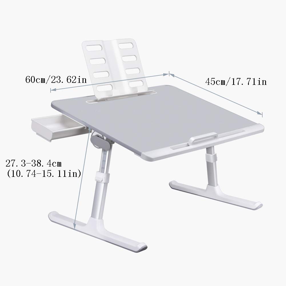 Supporto per Laptop Regolabile,Supporto PC Portatile Pieghevole Tavolo per PC,tavolino per Pc,Standing Desk,per Divano, Letto, Ufficio E Picnic