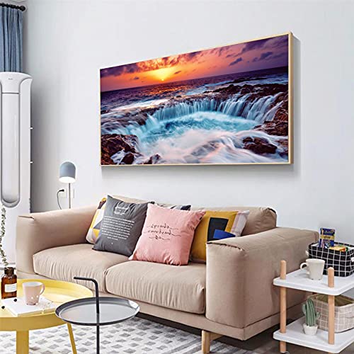 YALKIN Diamond Painting Kits for Adults DIY 5D Diamond Art Large Waterfall (35.5x15.7inch) by Number with Gem Art Drill Diamond Painting Kits for Kids for Home Wall Décor - Image 4