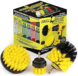 Drill Brush Attachment - Bathroom Surfaces Tub, Shower, Tile and Grout All Purpose Power Scrubber Cleaning Kit –Grout Drill Brush Set – Drill Brushes by Drill Brush Power Scrubber by Useful Products