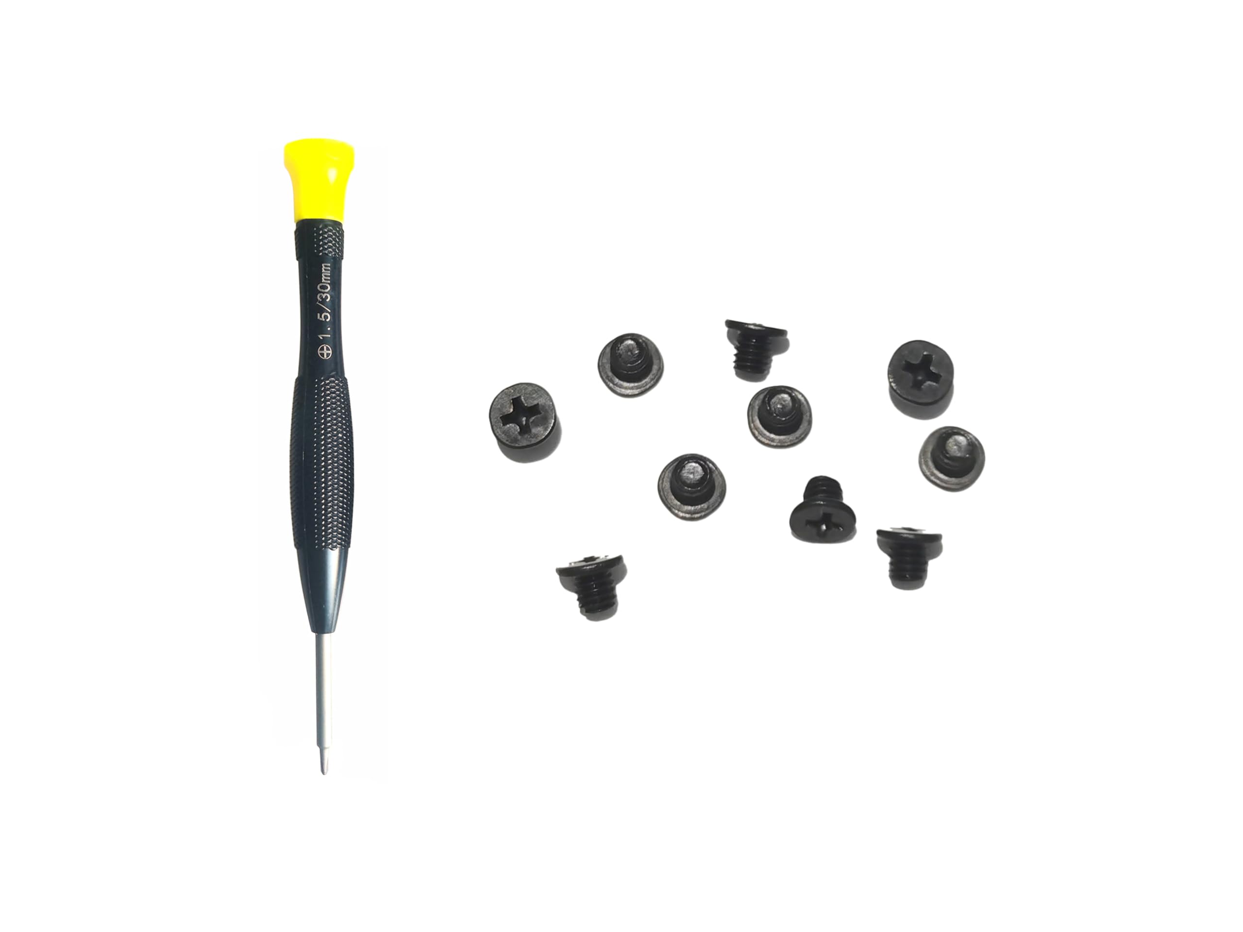 10-Piece M3x3mm Screws + Screwdriver Kit, Laptop Bottom case 2.5" SATA Hard Drvie SSD Screws, Flat Head Cross Recessed Screw, Black-image-9