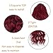 KETHBE 24 Inch Long Body Wave Ponytail hair Extension Synthetic Heat Resistant Wrap Around Drawstring Curly Wavy Ponytail Hairpieces for Women(Red)