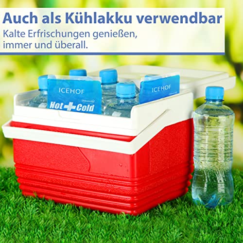 ICEHOF Kühlpad mit Vlies-Hülle - Kuschelweich, lange Kühldauer - Kühlpack Gel Kühlakku Kühlgel Kühlkompresse Kälte-Kompresse Kühlkompressen Kühlbeutel Eisbeutel Blau
