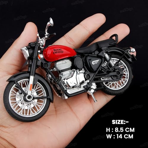 Image of Zest 4 Toyz Classic 350 Royal Enfield Bullet Bike Toy Motorcycle Bullet Toy Bikes Pull Back Diecast Motorcycle Models Royal Enfield Miniature Collectible Bike for Adults and Kids 6-12 Years
