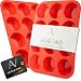 Produktbild AVANA Muffinblech aus Silikon für 12 Muffins BPA-frei Antihaftbeschichtung Muffin Form Cupcake Backblech Muffinform Backform Muffinbackblech Rot