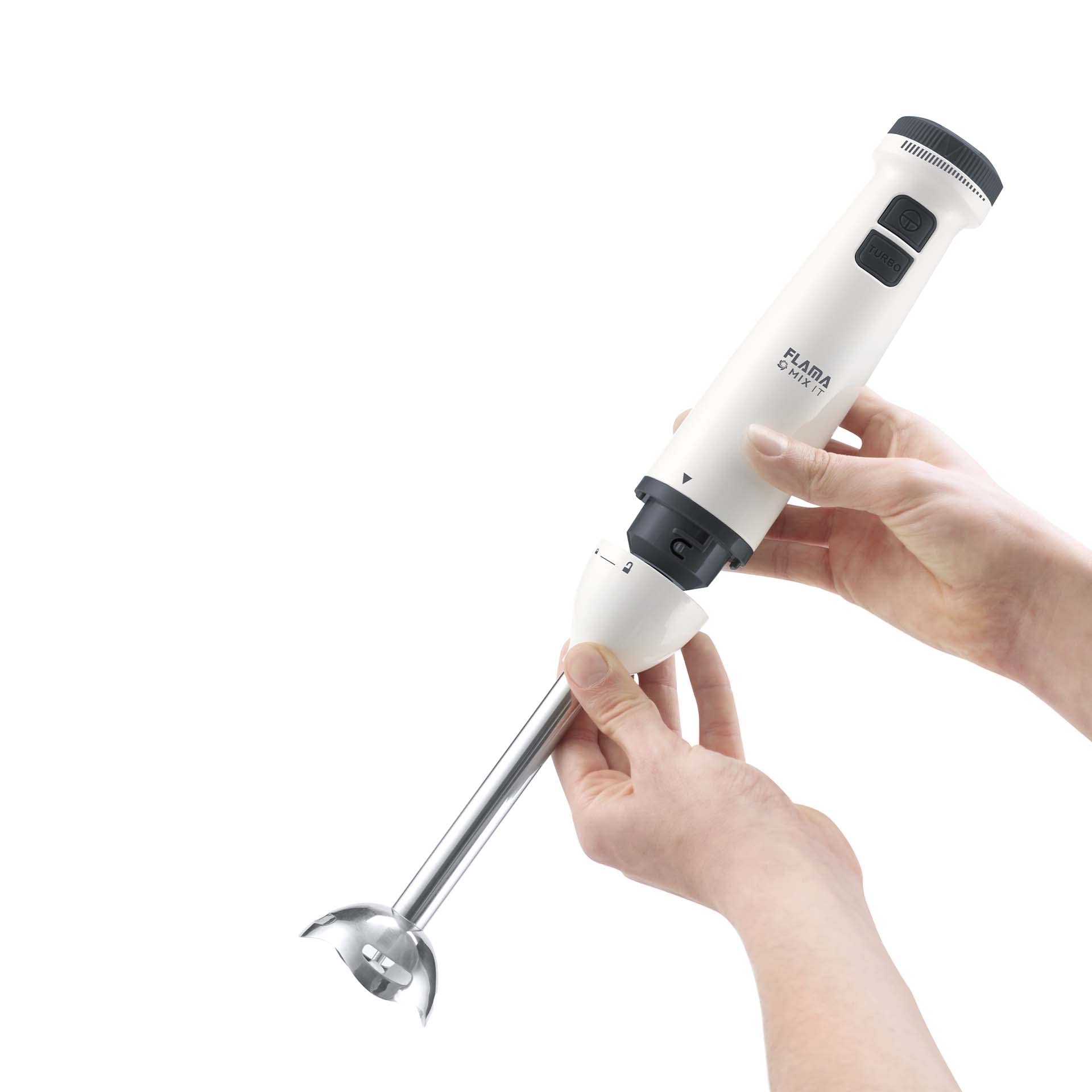 Flama Batidora de Mano 2041FL, 800W, 2 Velocidades, Pie Metálico Desmontable, Láminas de Alto Rendimiento de Acero Inoxidable