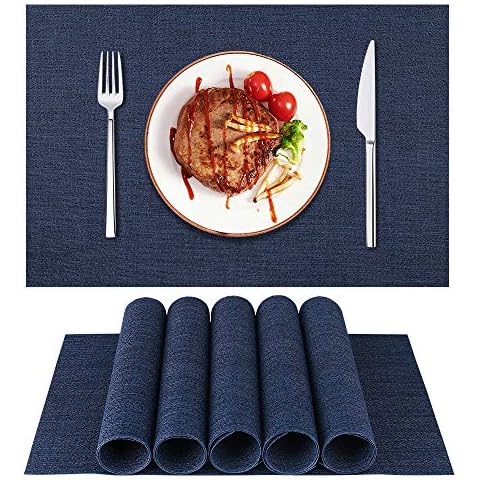 LIFEWEAR Woven Vinyl Placemats Set of 6 Cover