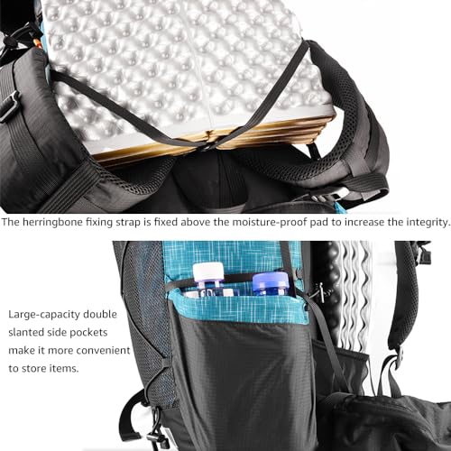 3FULGEAR QiDian Hiking Backpack for Men Women 56L(40+16) Lightweight Outdoor Camping Bag Trekking Daypack (Grey)4