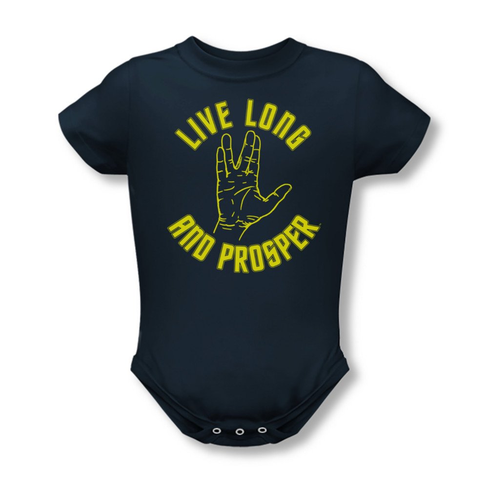 Infant: Star Trek- Live Long Hand Onesie Infant Onesie Size 0-6 Mos