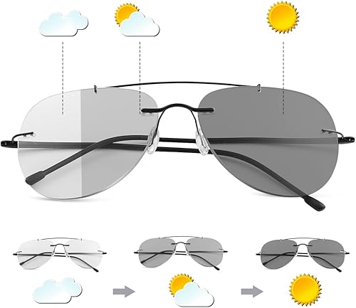Gafas de lectura fotocrómicas progresivas multienfoque para computadora UV400 para lectores de sol lentes de transición anti luz azul