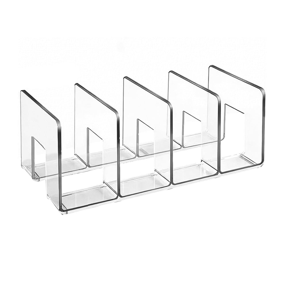 Jnchdghwa Acrylic Bookstand Transparent Desktop Book Holder Stationery Storage Bookshelf Student Desk