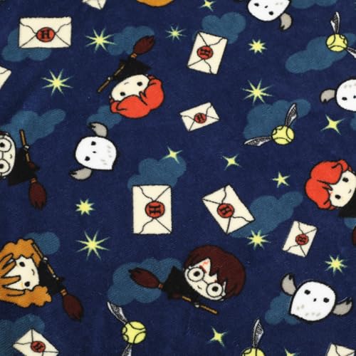Bioworld Harry Potter Chibi Characters & Icons Blue Long Sleeve Oversized Hoodie Wearable Blanket-OSFA