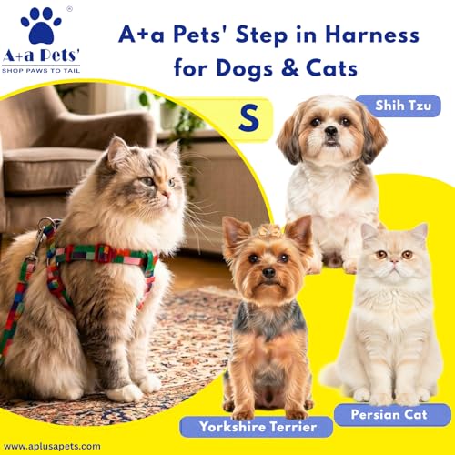 Image of A+a Pets' Step in Harness for Dogs, Cats | Soft Premium Waterproof (Abstract, S)