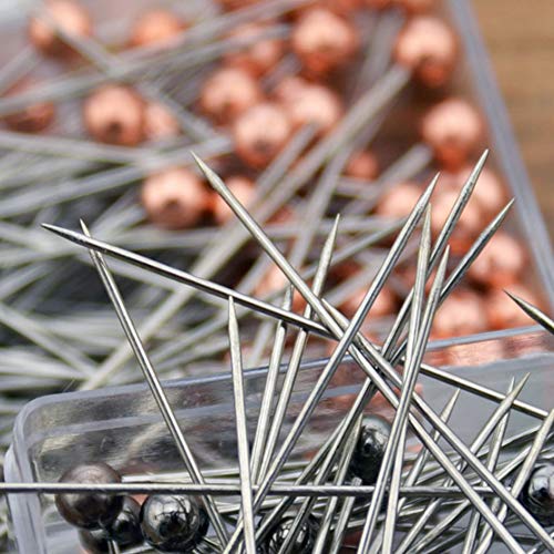 4Boxes Pearl Head Pins Sewing Pin Corsages Pins Straight Head Pins for Sewing Banquet Wedding Party Anniversary Decorations (1.5 Inch)