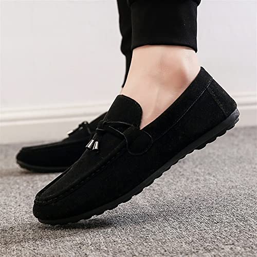 Loafers for Men Round Toe Smoking Loafers Tassel Simple Resistant Anti-Slip Flat Heel Casual Slip On4