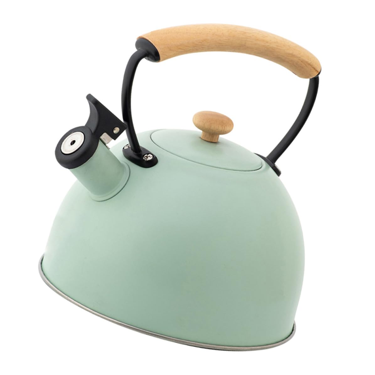 Tetera Silbante de Acero Inoxidable de 2, 5 Litros Asa de Madera
