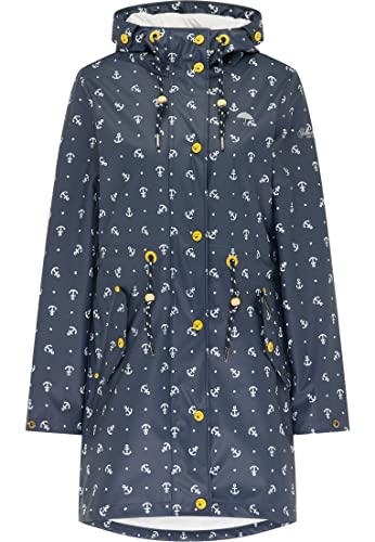 Schmuddelwedda Women's 34312286 Raincoat, Marine Anker AOP, M