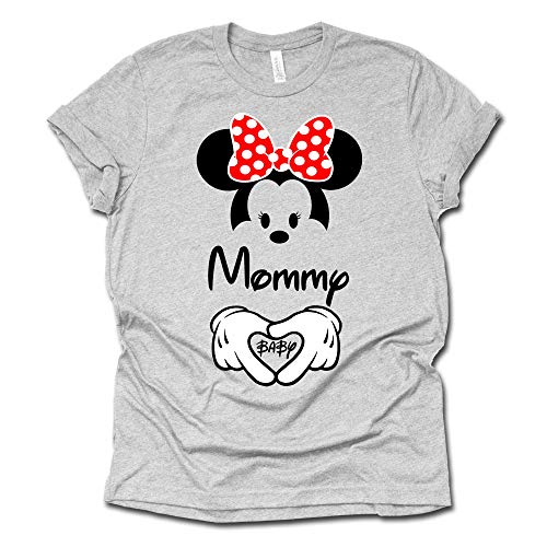 Image of Mickey Minnie Couple Shirts Dad Mom Couple Matching Pregnancy Announcement T-Shirt-(Sold Separately)