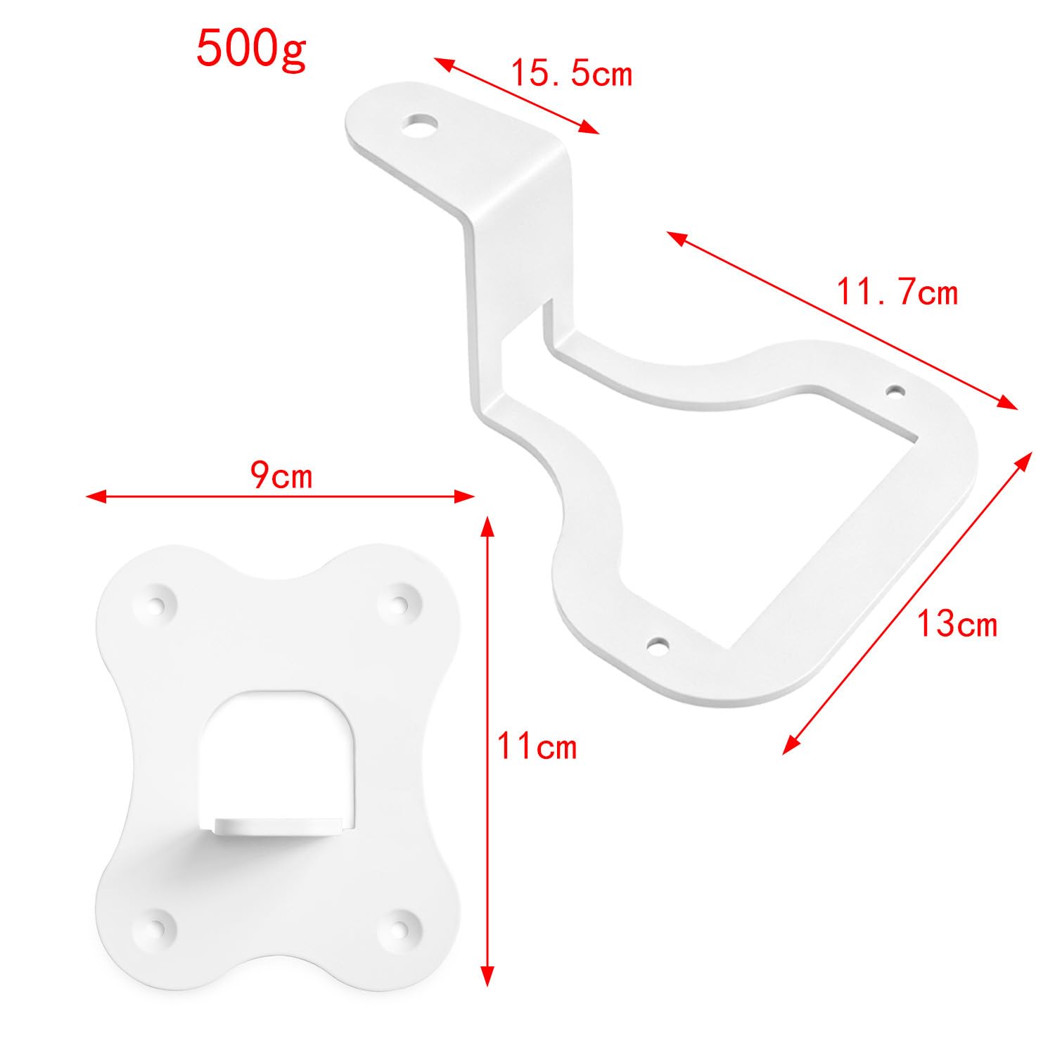Supporto da parete compatibile con Wiim Sound, supporto da parete in metallo, accessori (bianco), 2 pezzi