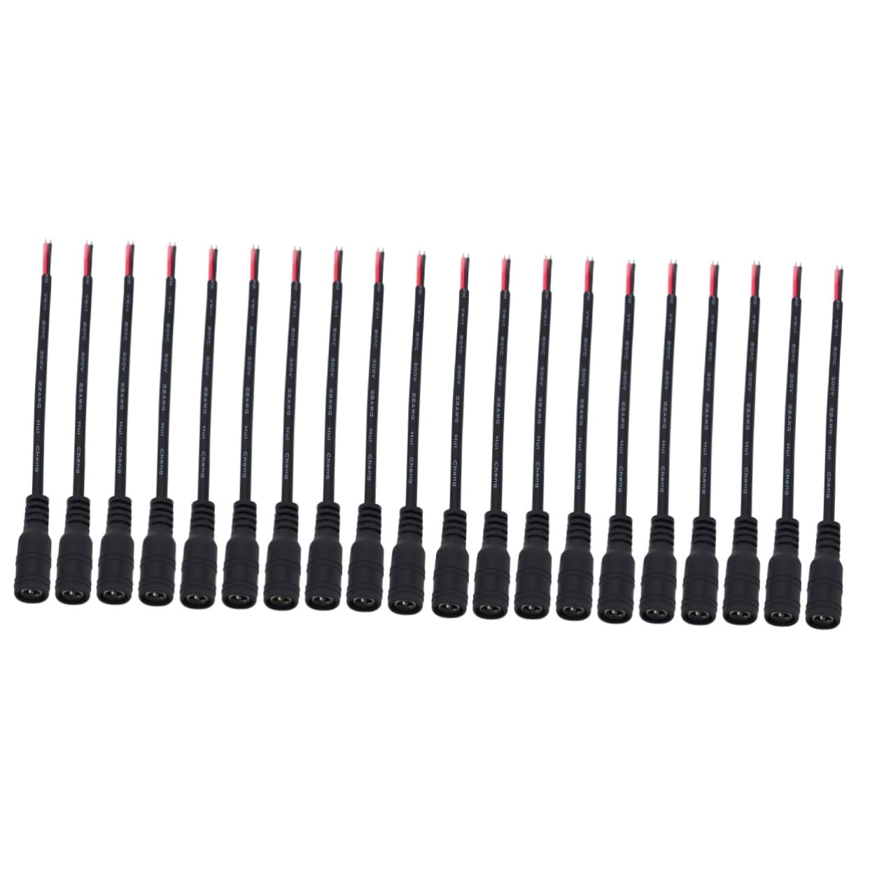 CIYODO 2sets 12v Female Power Connector Plug CCTV Surveillance Dc Power Jack Panel Mount Cable Connector Made for Longevity 10pcs*2