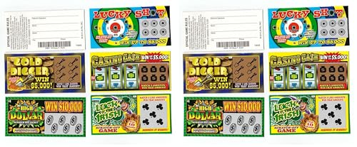 JA-RU Fake Lottery Ticket Scratch Tickets (5 Tickets / 2 Pack) Pranking Toys for Friend and Family Scratcher Jokes and Gag Winning Tickets Surprise. 1381-E