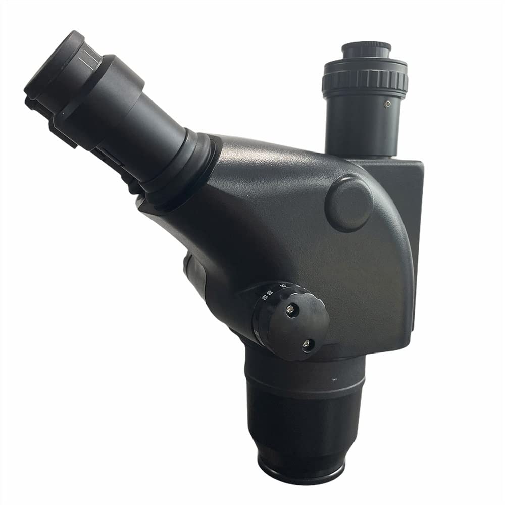 Microscope 0.65-6.5X Trinocular Stereo Zoom Microscope Head Black Color with 1x C-Mount