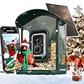 Humbirdy-Bird Feeder with Camera, 8MP Ultra HD Video & Photo, 10x Slow-Motion, 4K 30fps Live View, No Subscription, AI Identify, 2.4G/5G Wi-Fi, Solar Powered, Dural Metal, Unique Bird Watching Gifts
