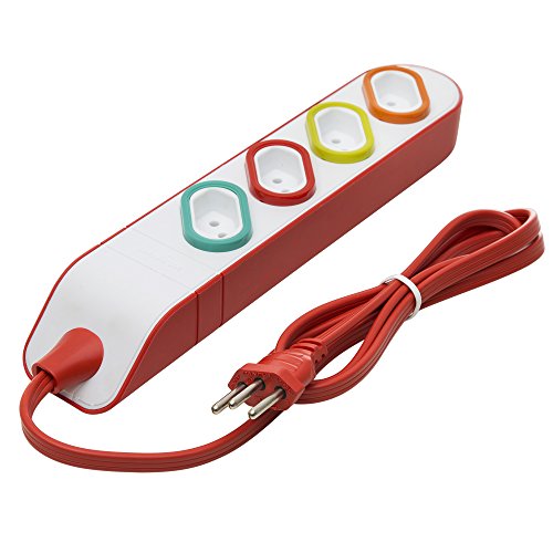 Multi Tomadas Extensão 4 Tomadas 2P+T, Daneva, Dn1849, Vermelho
