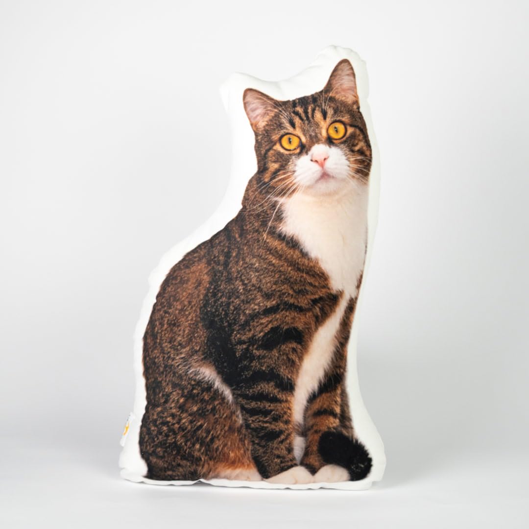 Personalisiertes Formkissen mit Foto – 3D Fotokissen Hund, Katze, Gesicht u.v.m. – Flauschiges Kissen in 6 Größen – Einzigartige Geschenkidee (25cm)