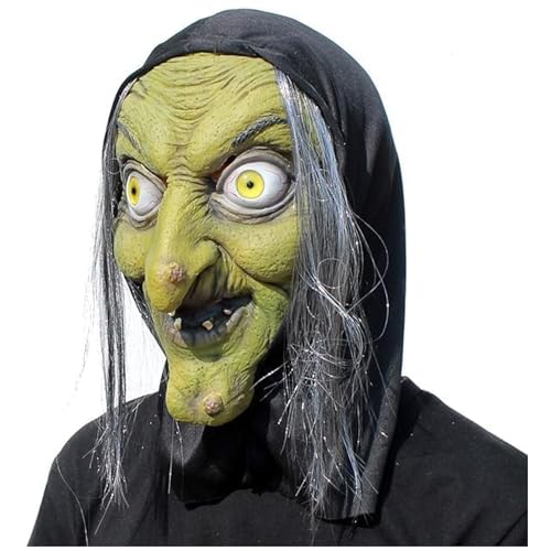 Fartoni Masque Sorcière Réaliste Pour Halloween Avec Détails Effrayants, Parfait Pour Déguisement Femme Ou Enfant, Fêtes, Bal Masqué Et Accessoires Authentiques De Halloween