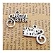 siheki Pendentif 300PCS étiquettes for Argent tibétain Bijoux en plaqué Bricolage Accessoires Bracelet Faire Etiquettes De Vêtements