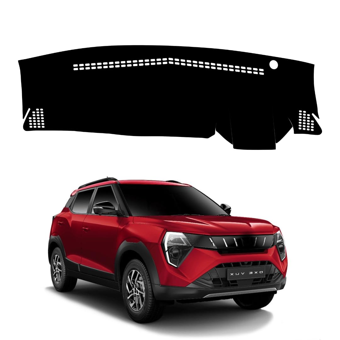 Car Dashboard Cover Compatible with Mahindra XUV 3XO Dustproof, UV Resistant | All-Weather Protection | Custom Fit Car Accessories (Balck)-image-40
