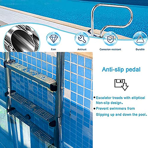 Escalera para piscina con 3 peldaños antideslizantes miniatura 5