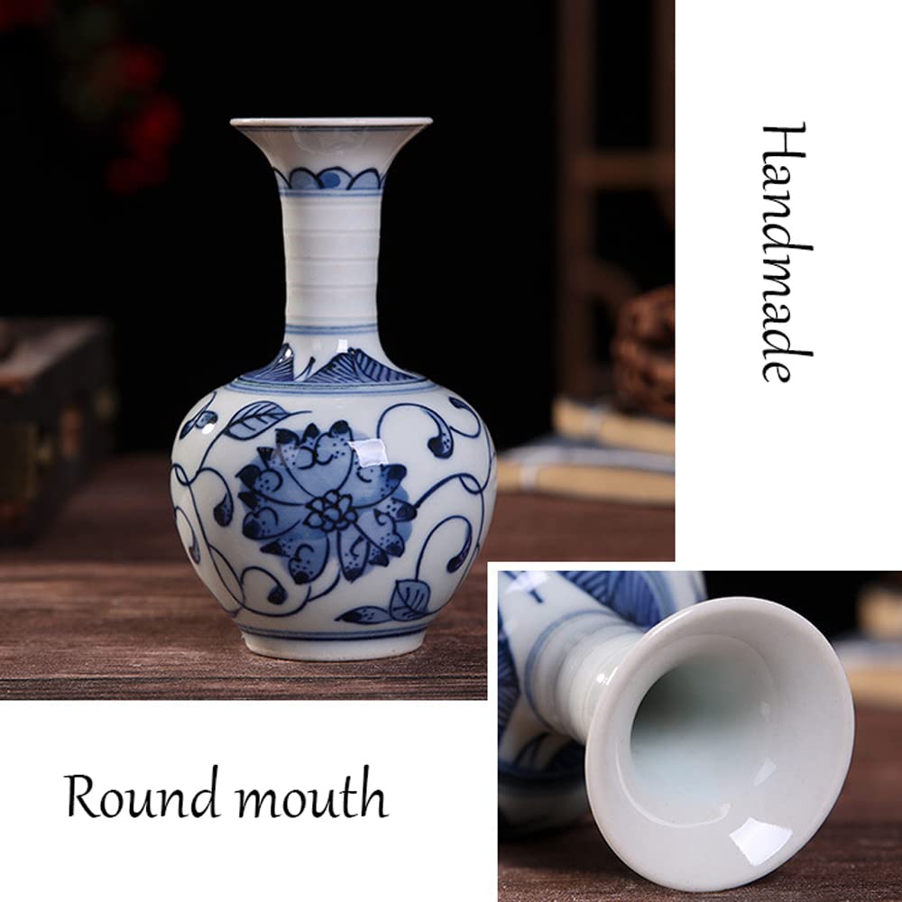 Jingdezhen Miniaturowy Ręcznie Malowany Wazon Z Niebieskiej I Białej Porcelany, Ceramiczny Wazon – Wazon Dekoracyjny W Stylu Chinoiserie