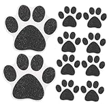 COMPUKAS 10個 浴槽内滑り止め足跡ステッカー 耐久性素材採用 貼って剥がせる防滑装飾 浴室 床 段対応 犬足デザインで 性向上